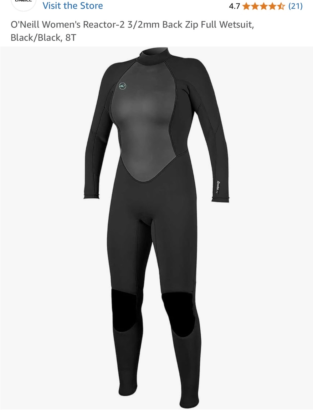O'Neill Women's Full Wetsuit in Black